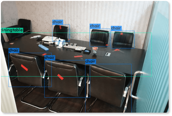 picture of system detecting things in a room