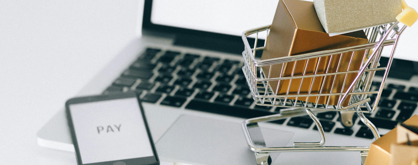 picture of a shopping trolley in supermarket